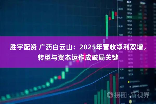 胜宇配资 广药白云山：2025年营收净利双增，转型与资本运作成破局关键